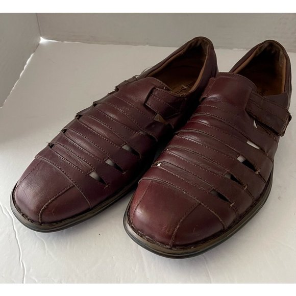 Josef Seibel Fisherman Sandals Mens Size 45 Mohagany Brown Leather Comfort Shoes Josef Siebel Leather Fisherman Sandals Buckle Strap Comfort  main image 4